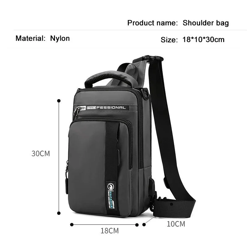 Anti-Theft USB Charging Waterproof Crossbody Bag - Image 9