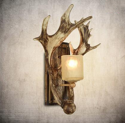 Antique Antler Wooden Wall Light - Image 7