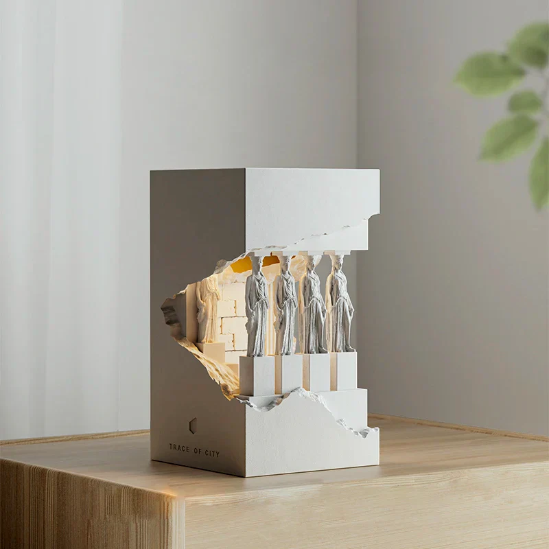 Antique Atmosphere Alpha Gypsum Night Lamp Decor - Image 3