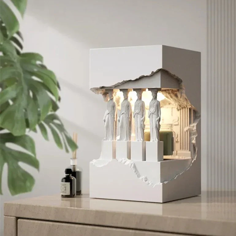 Antique Atmosphere Alpha Gypsum Night Lamp Decor - Image 4