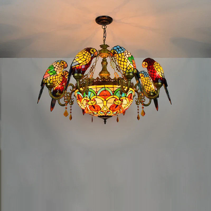 Antique Style Parrot Chandelier Lamp - Image 3