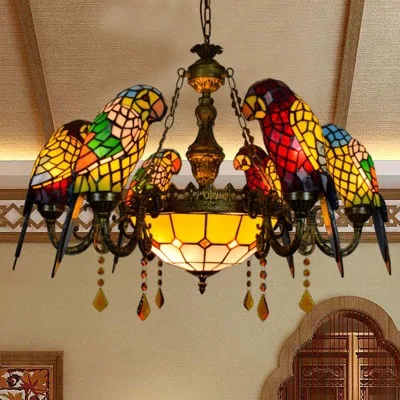 Antique Style Parrot Chandelier Lamp - Image 5
