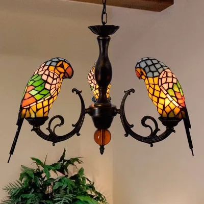 Antique Style Parrot Chandelier Lamp - Image 6