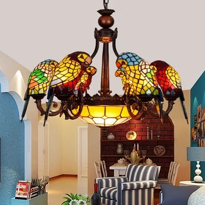 Antique Style Parrot Chandelier Lamp - Image 8