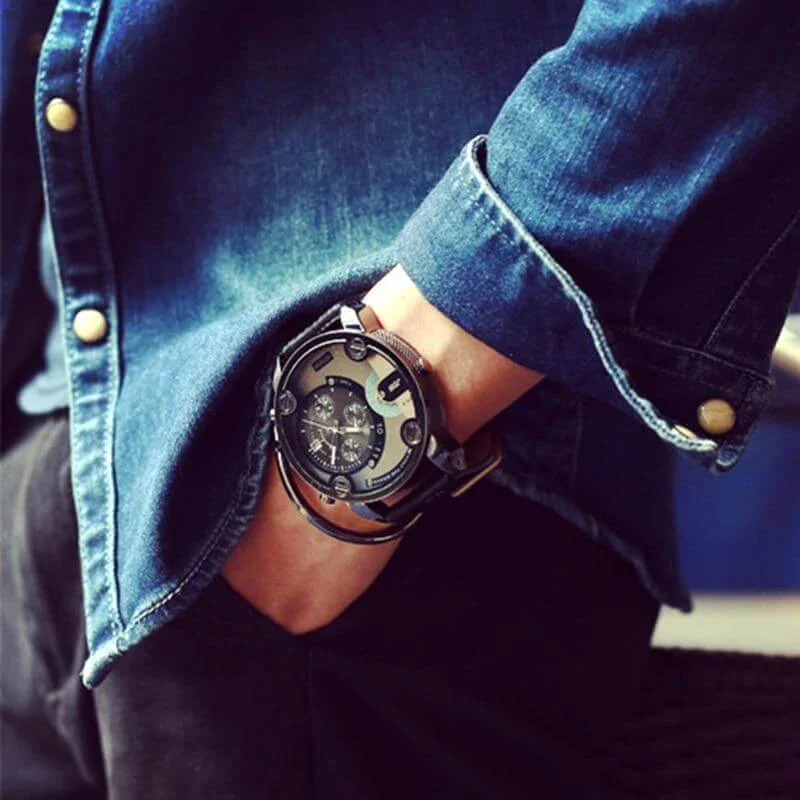 Army Leather Belt Sport Watch - Image 2