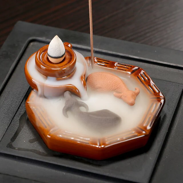 Aromatherapy Creative Ceramic Incense with Stick Holder - Image 2