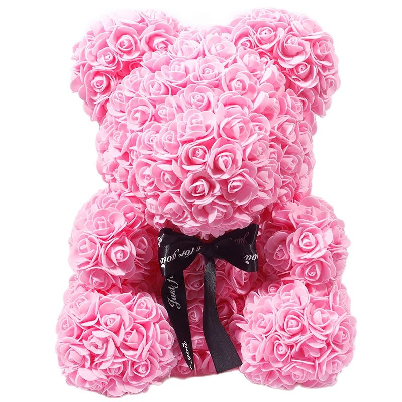 Artificial Rose Flowers Teddy Bear - Image 11