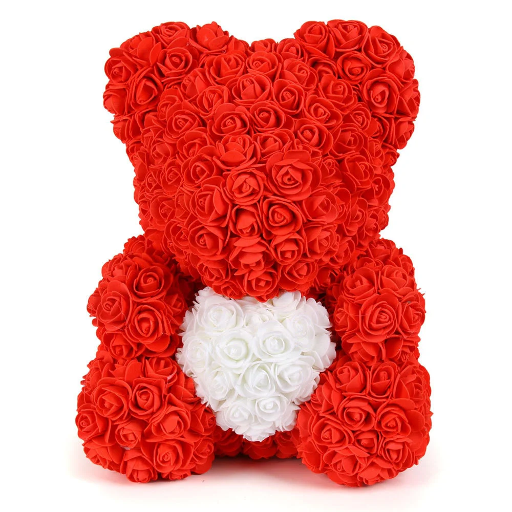Artificial Rose Flowers Teddy Bear - Image 16