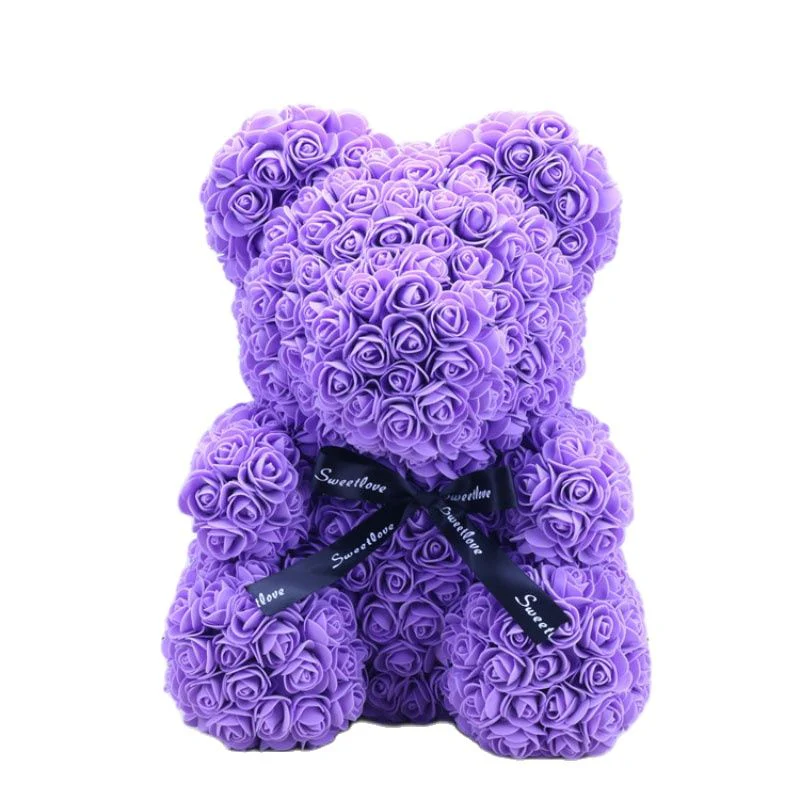 Artificial Rose Flowers Teddy Bear - Image 17