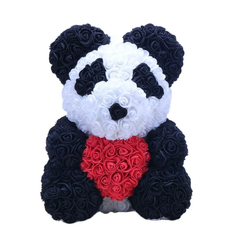 Artificial Rose Flowers Teddy Bear - Image 5