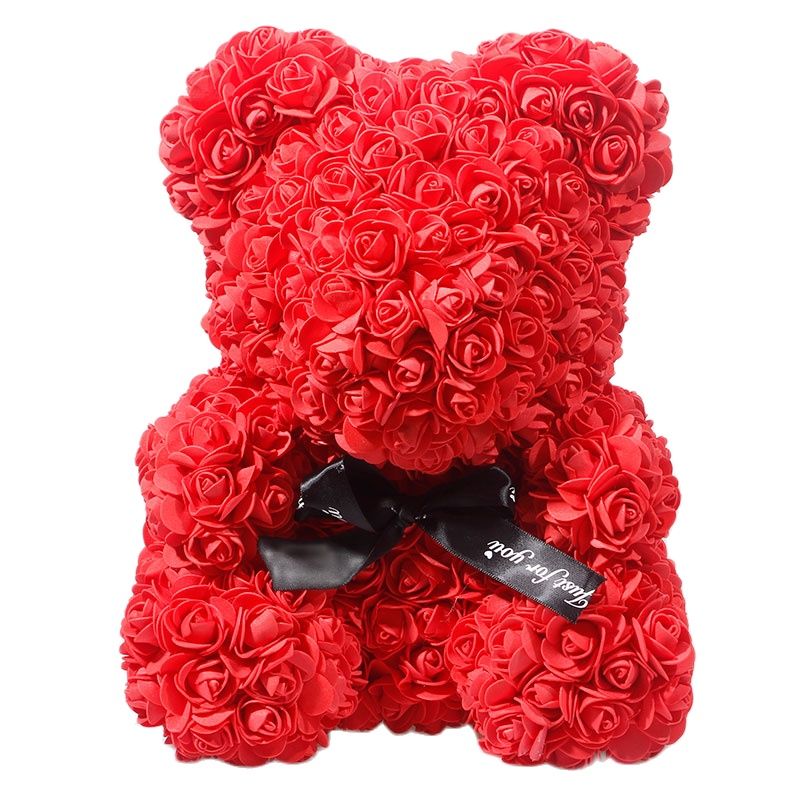 Artificial Rose Flowers Teddy Bear - Image 8