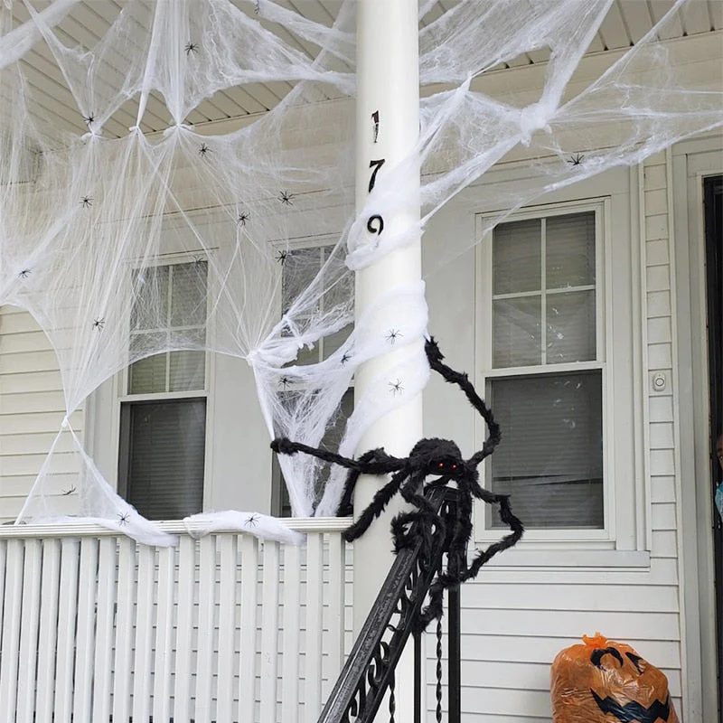 Artificial Stretchy Cobweb Halloween Decoration - Image 2
