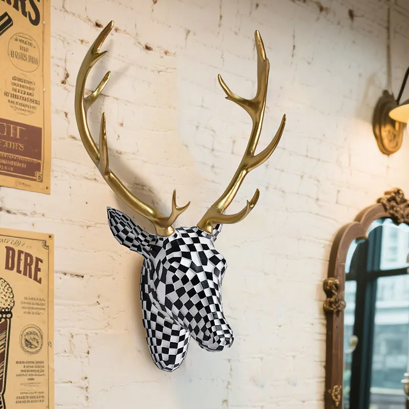 Artistic Deer Head Sculptural Wall Decor - Image 2