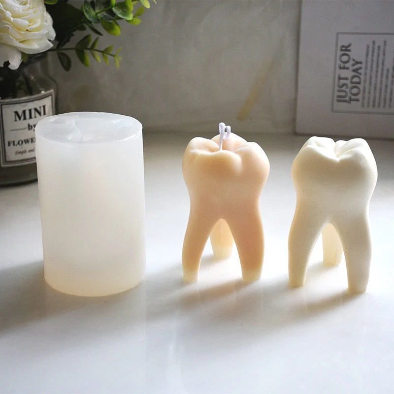 Artistic DIY Tooth Shape Unique Candle Mold - Image 2