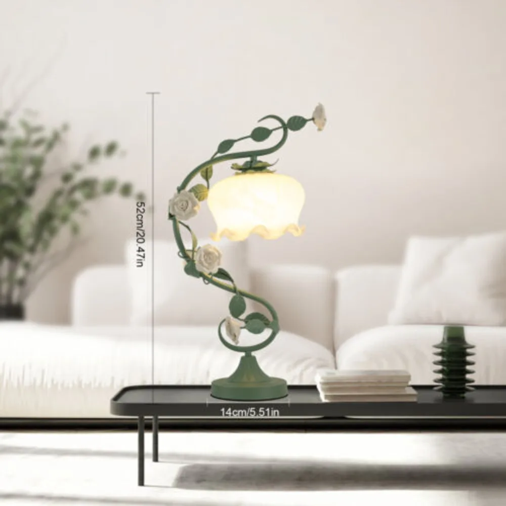Artistic Nature-Themed Flower Desk Lamp - Image 3