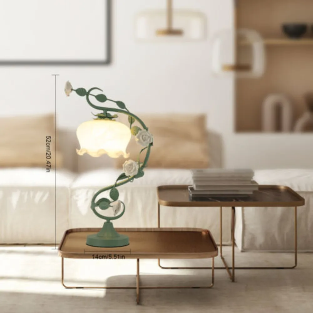 Artistic Nature-Themed Flower Desk Lamp - Image 4