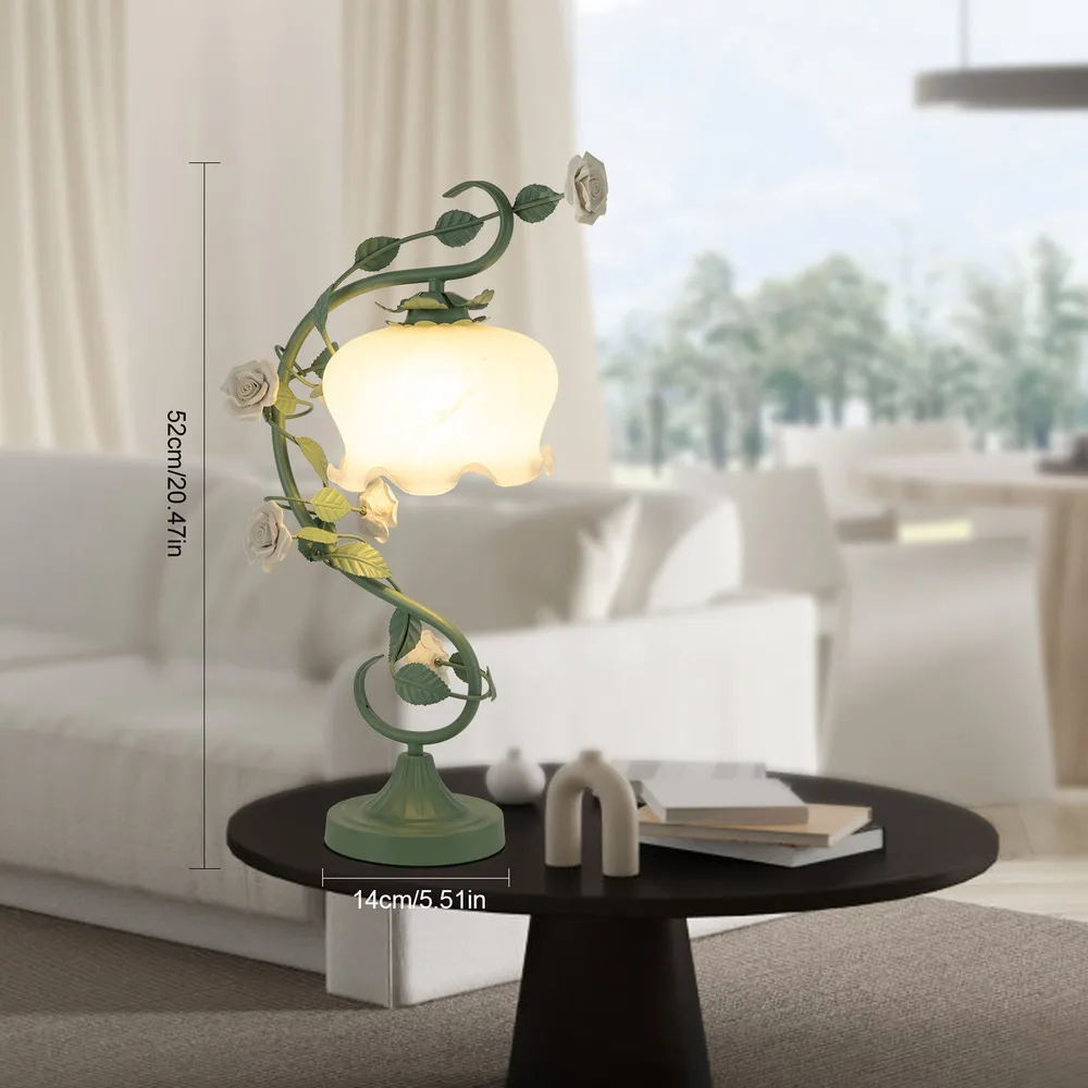 Artistic Nature-Themed Flower Desk Lamp - Image 5