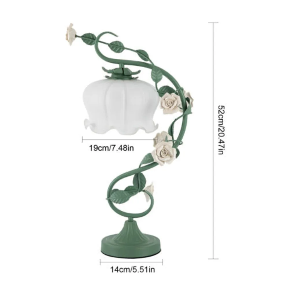 Artistic Nature-Themed Flower Desk Lamp - Image 9