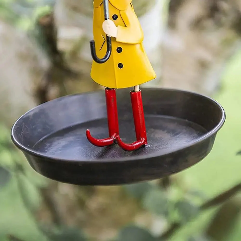 Artistic Raincoat Girl Bird Feeder - Image 5