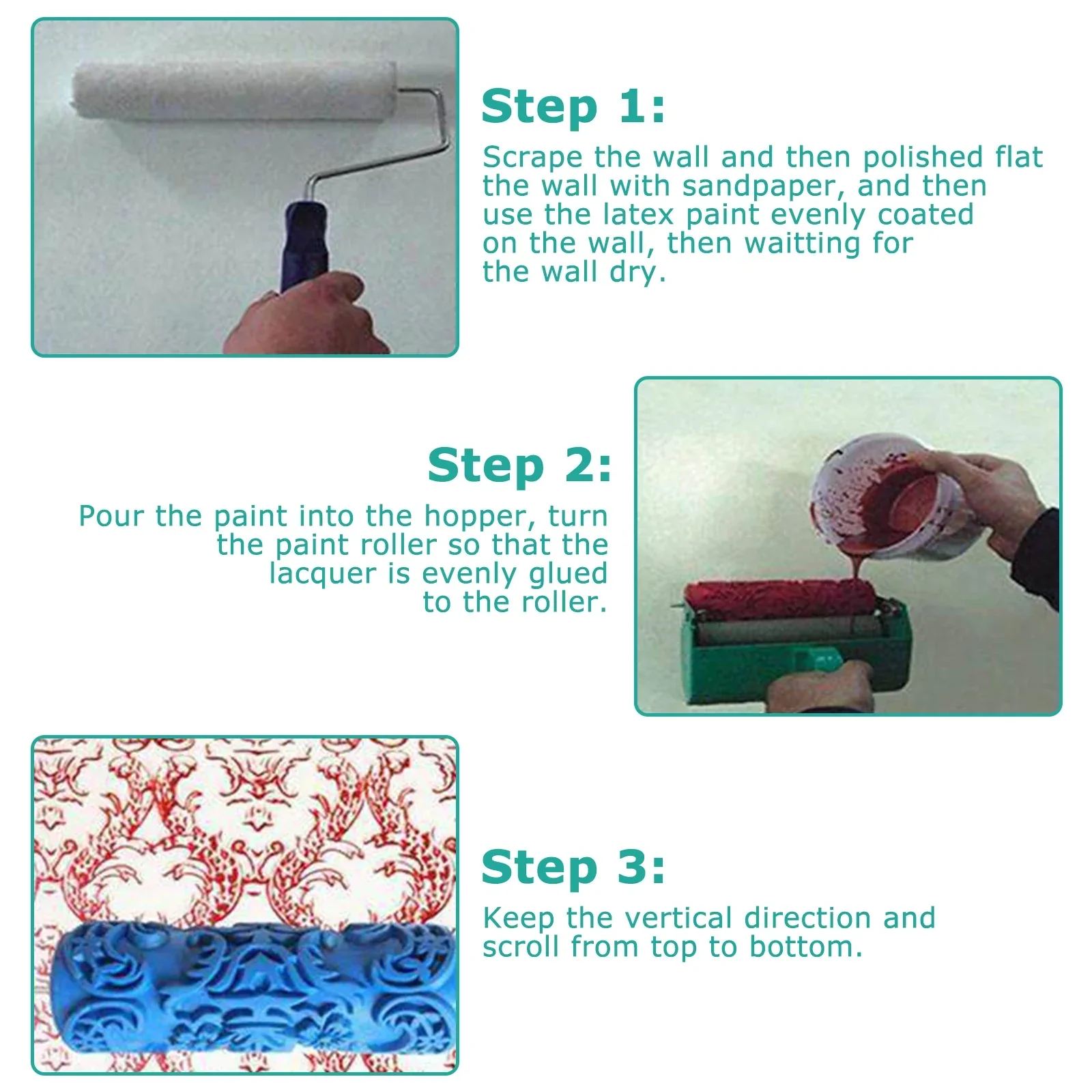 Artistry Pattern Creative Paint Roller Tool - Image 4
