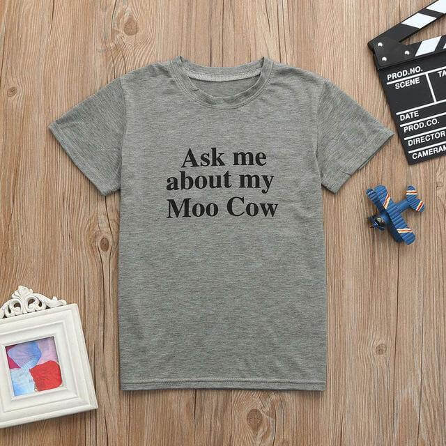 Ask Me About My Moo Cow Kid Funny Tshirt - Image 2