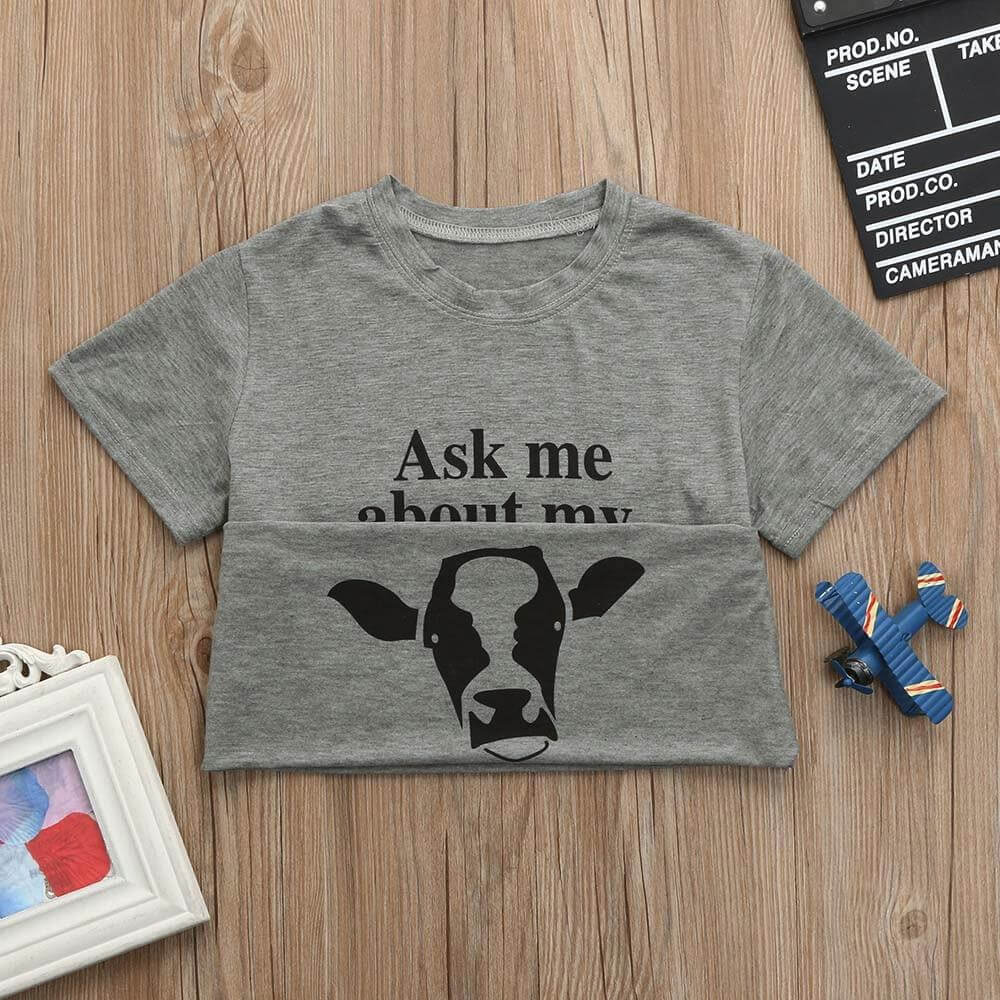 Ask Me About My Moo Cow Kid Funny Tshirt - Image 3