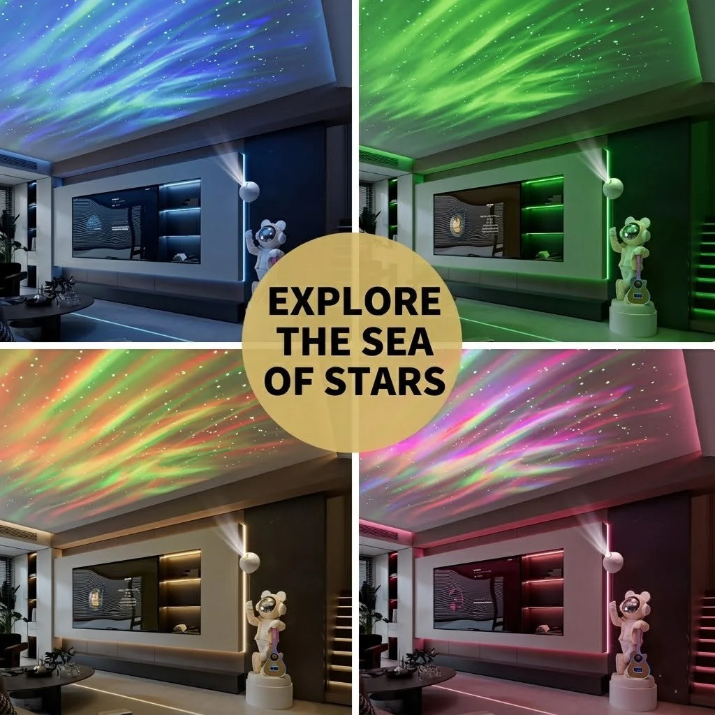 Astronaut Bluetooth Speaker Galaxy Projector Lamp - Image 7