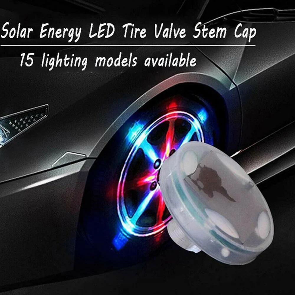 Auto-Illuminating Solar RGB LED Car Tire Light - Image 3