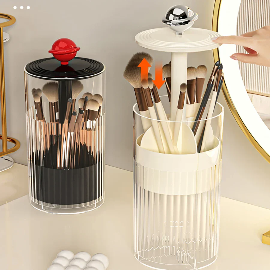 Auto Lift & Luxe Makeup Brush Organizer - Image 4