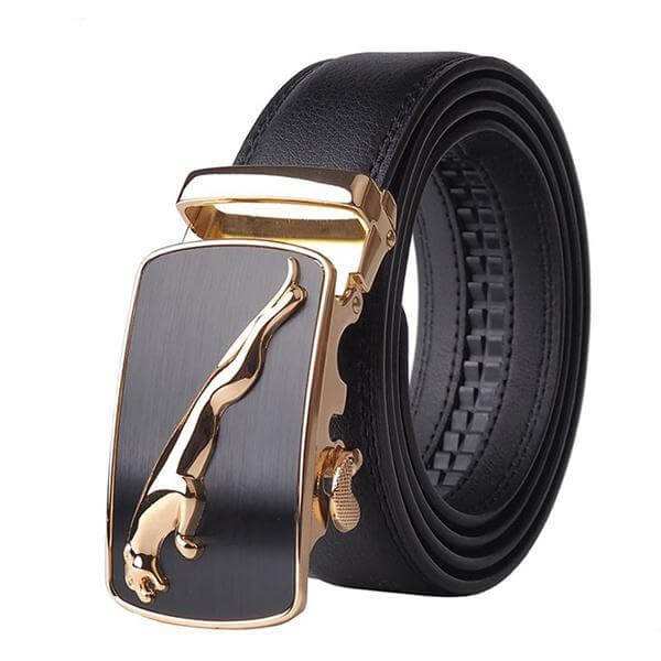Automatic Buckle Cowhide Leather Men Belt - Image 7