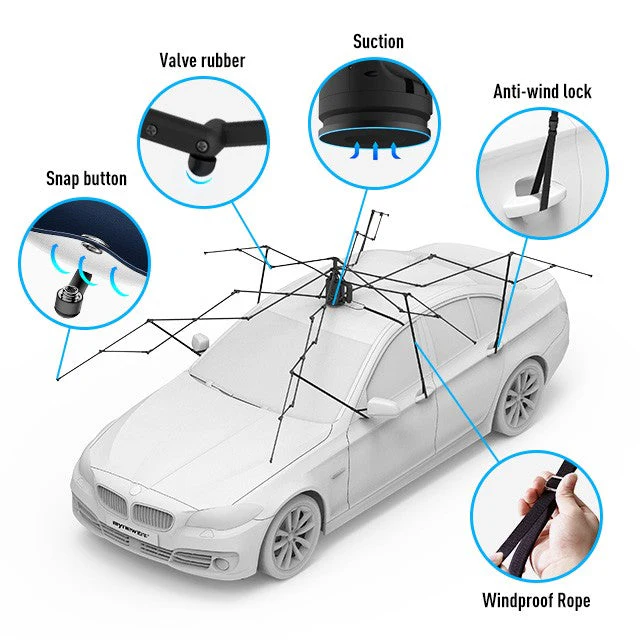 Automatic Folding Car Roof Cover Umbrella Tent - Image 6