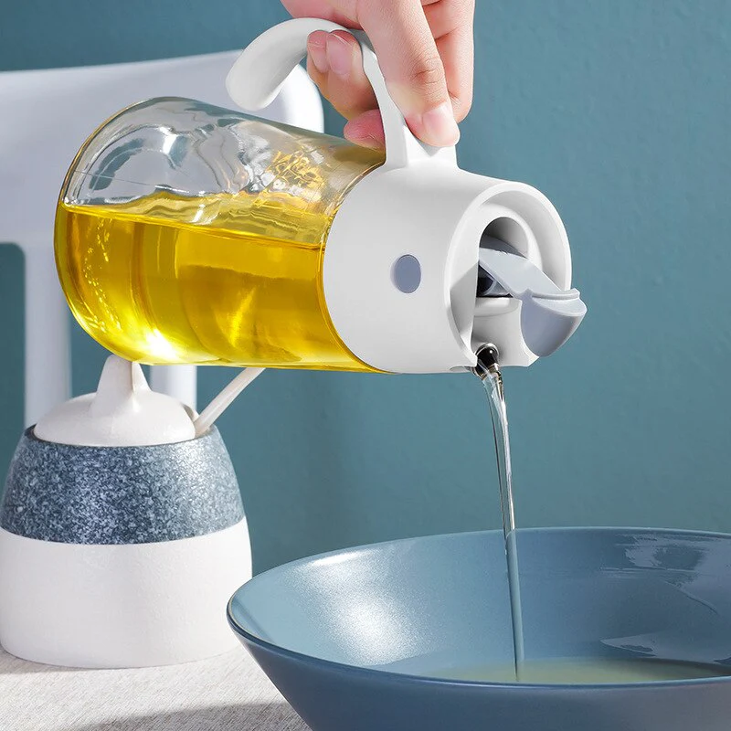 Automatic Leak-Proof Glass Oil Dispenser Bottle - Image 4