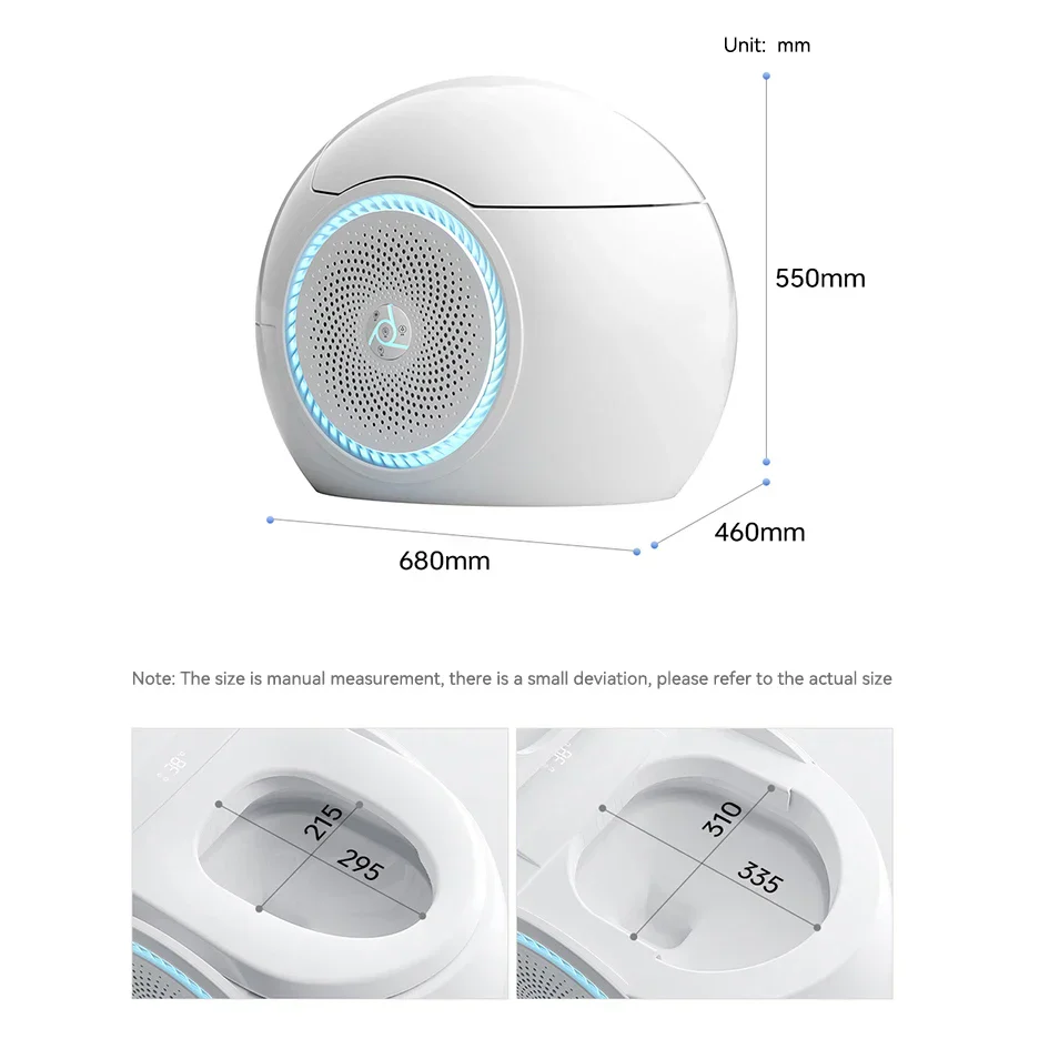 Automatic Radar Sensor Built-in Speaker Smart Egg-Shaped Toilet - Image 6