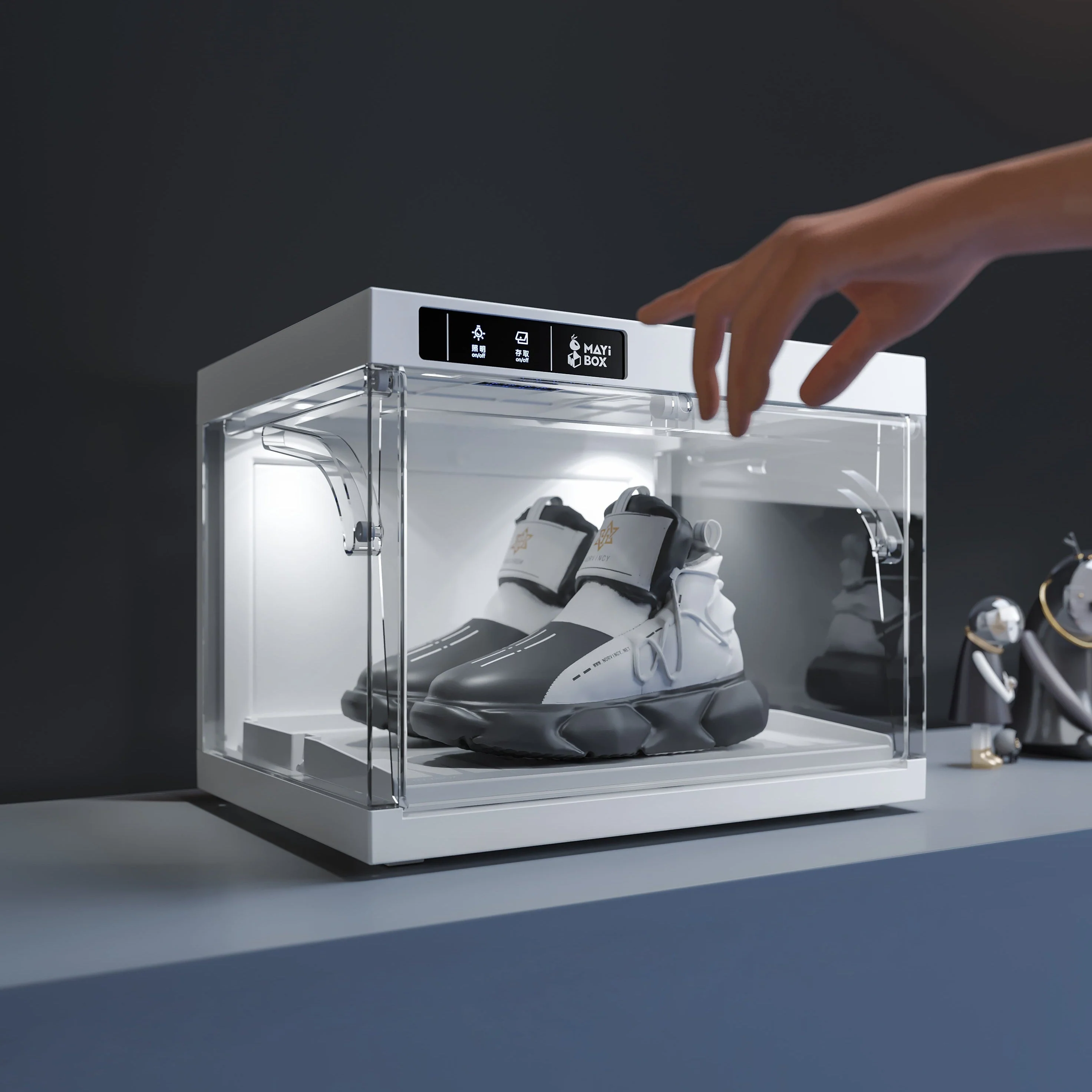 Automatic Remote Control LED Elegant Sneaker Storage Box - Image 3