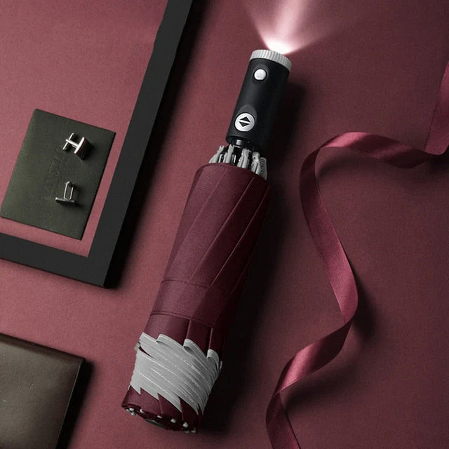 Automatic Reverse Led Light Foldable Umbrella - Image 8