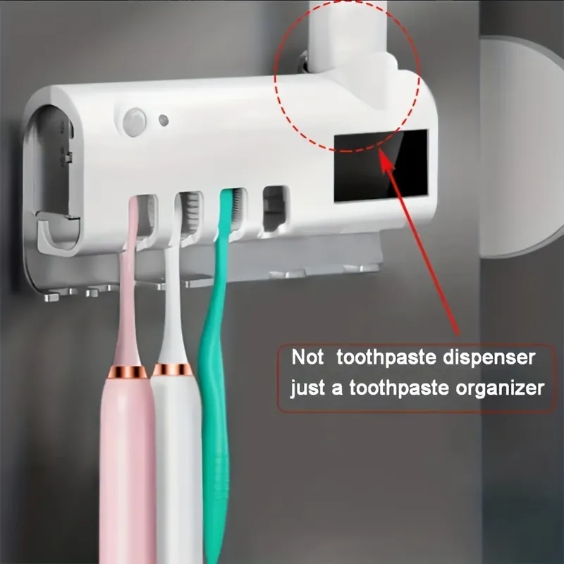 Automatic Toothpaste Dispenser Bathroom Organizer Rack - Image 3