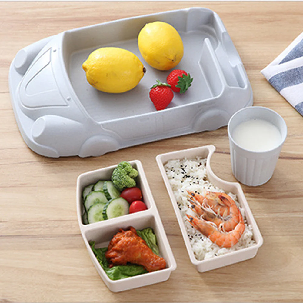 Baby Bamboo Car Shape Food Containers - Image 2