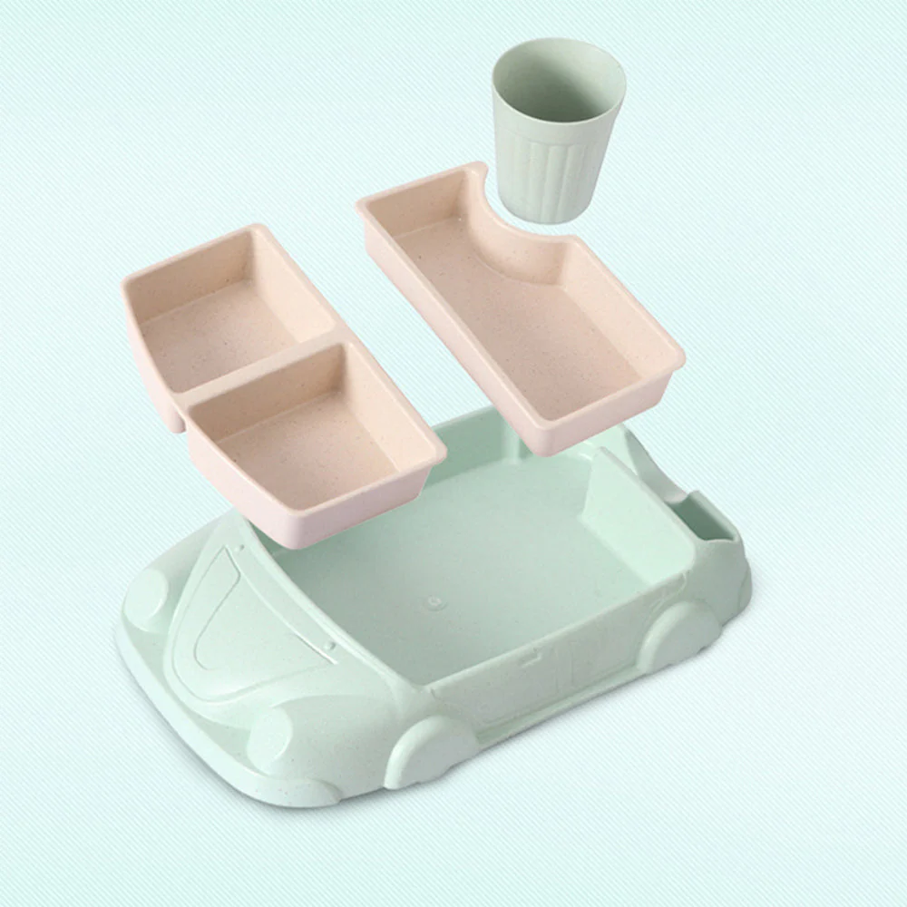 Baby Bamboo Car Shape Food Containers - Image 4