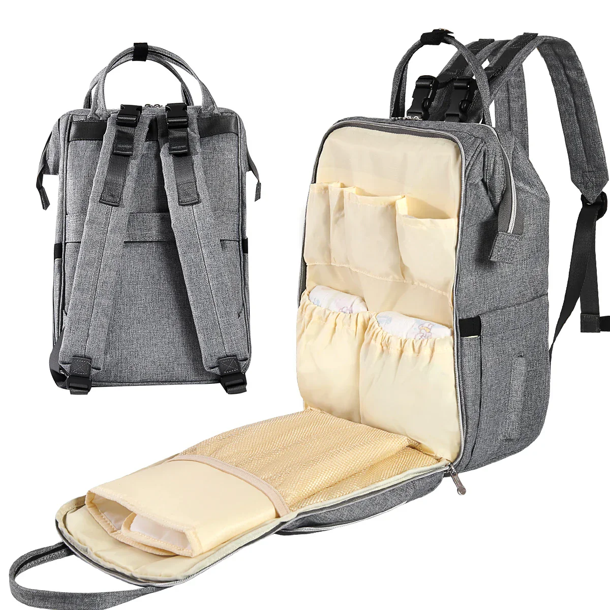 Baby Diaper Large Capacity Stylish Modern Backpack - Image 5
