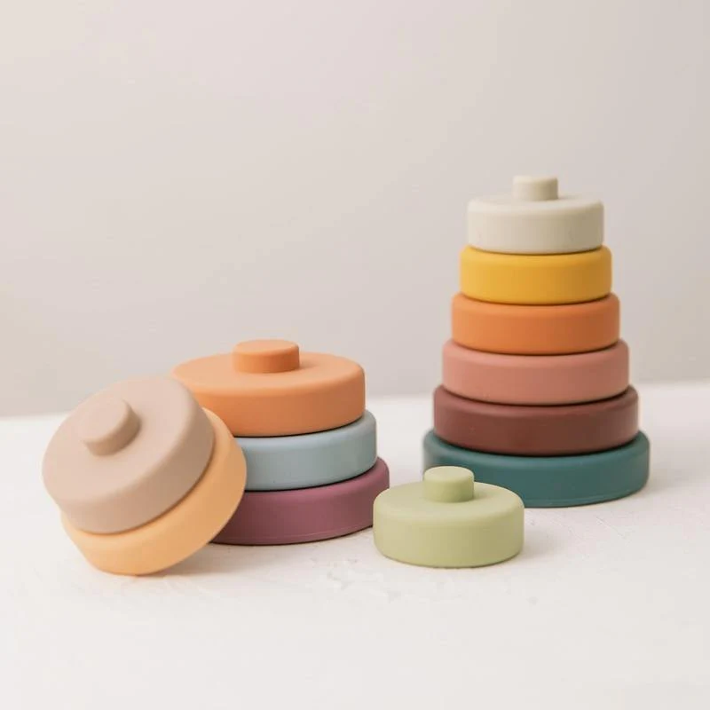 Baby Silicone Construction Stacking Smart Block Game - Image 4