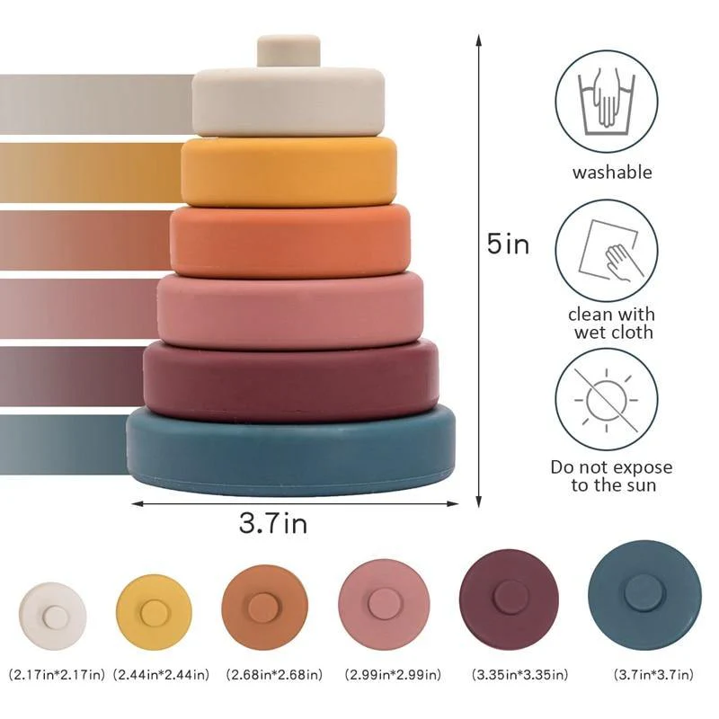 Baby Silicone Construction Stacking Smart Block Game - Image 8