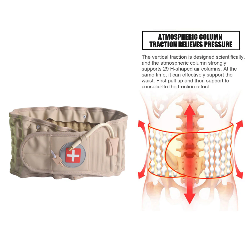 Back Pain Relief Inflatable Brace Support Belt Massager - Image 5