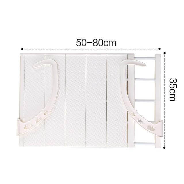Balcony Foldable Clothes Hanging Drying Rack Organizer - Image 11