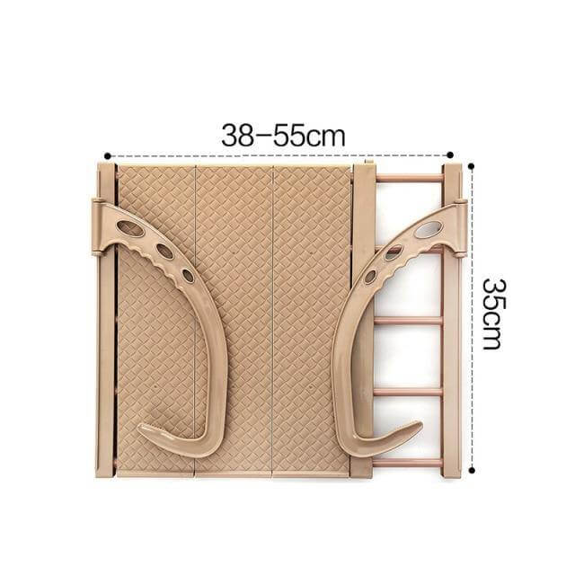 Balcony Foldable Clothes Hanging Drying Rack Organizer - Image 12