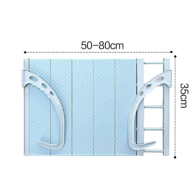 Balcony Foldable Clothes Hanging Drying Rack Organizer - Image 7