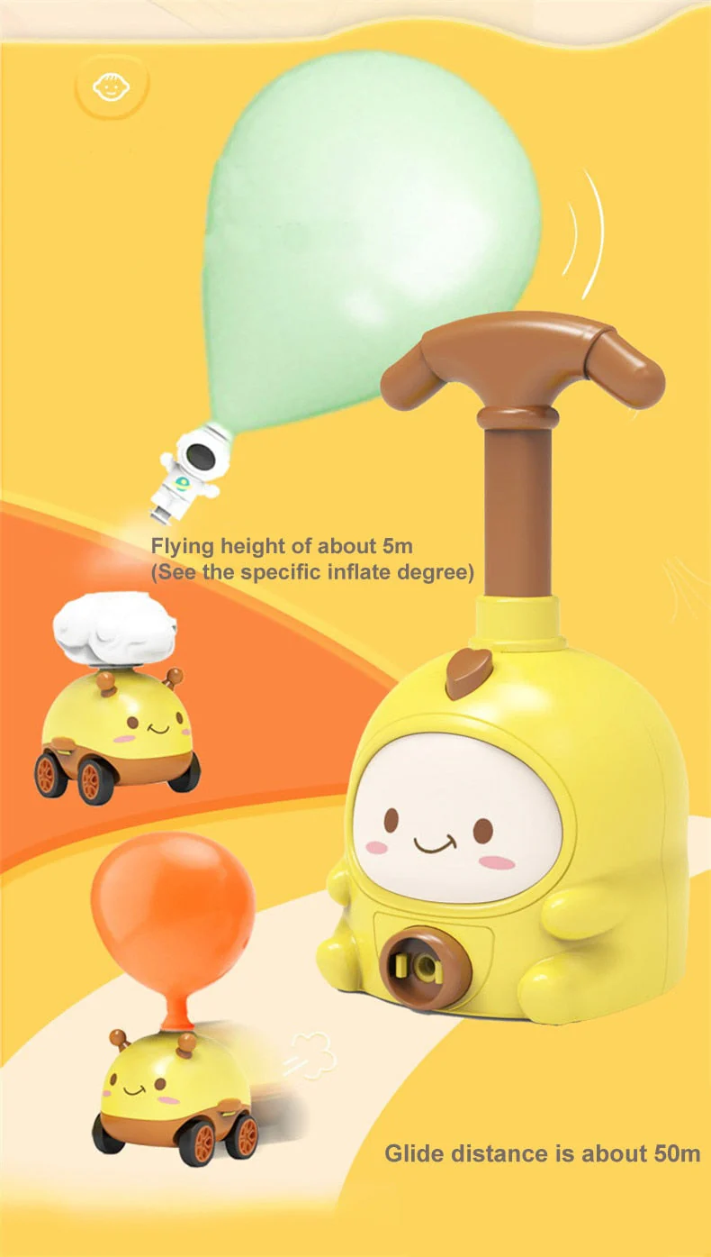 Balloon Air Power Aerodynamic Car Toy - Image 2
