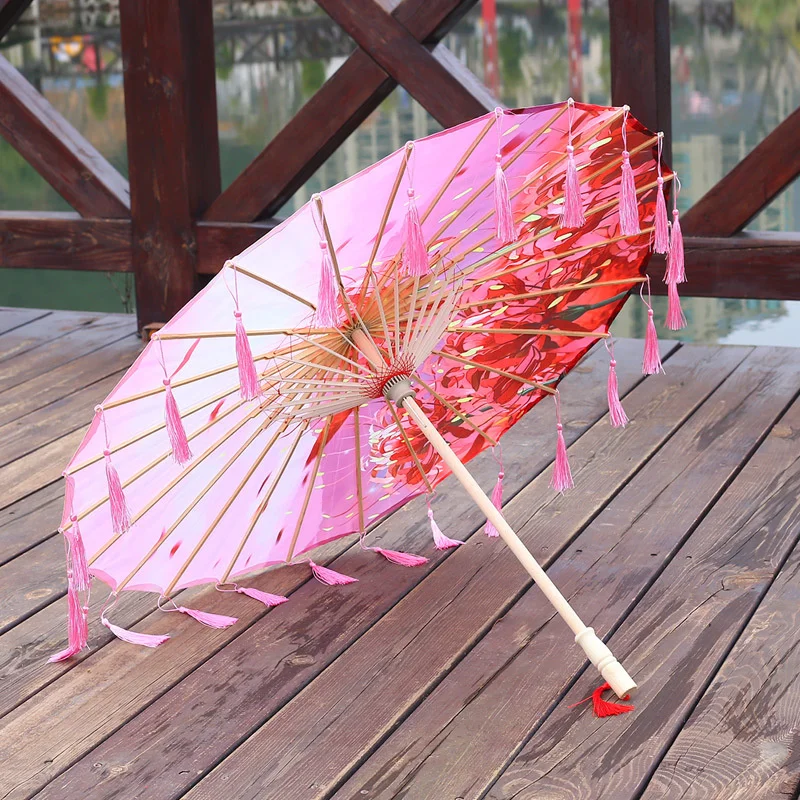 Bamboo Handmade Vintage Paper Umbrella - Image 2