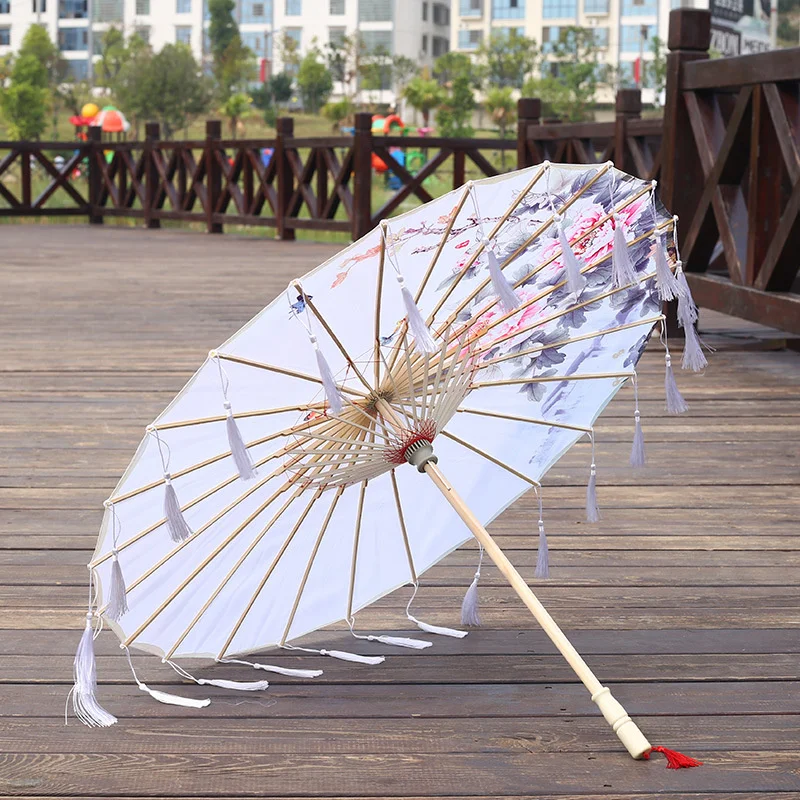 Bamboo Handmade Vintage Paper Umbrella - Image 3