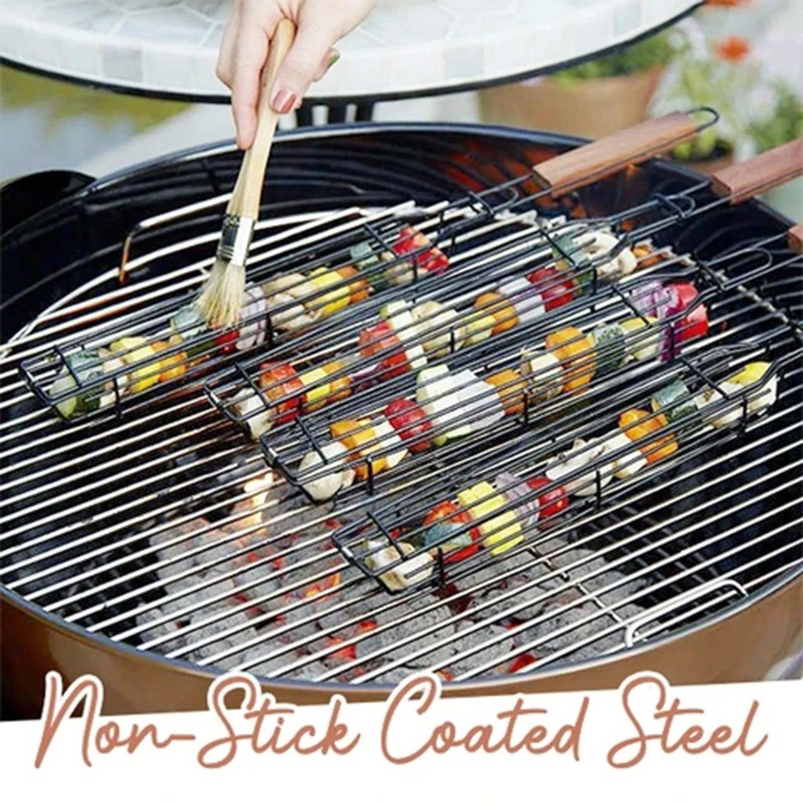 Barbecue Grilling Kebabs Basket - Image 2