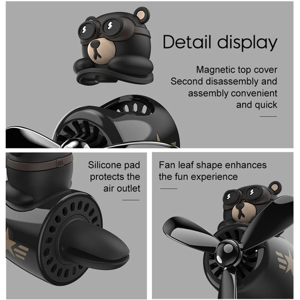 Bear Pilot Rotating Car Air Freshener - Image 4